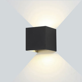 LED Wandleuchte, 12 W, IP54, 1320 lm, 3000K, schwarz.