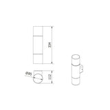 LED Wandleuchte E27, Gartenleuchte, IP44, zweifach, graphit.