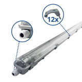 LED-Wannenleuchte, 18 W, 1600 lm, 6000 K, 128,5 cm, IP65, 1 flammig.
