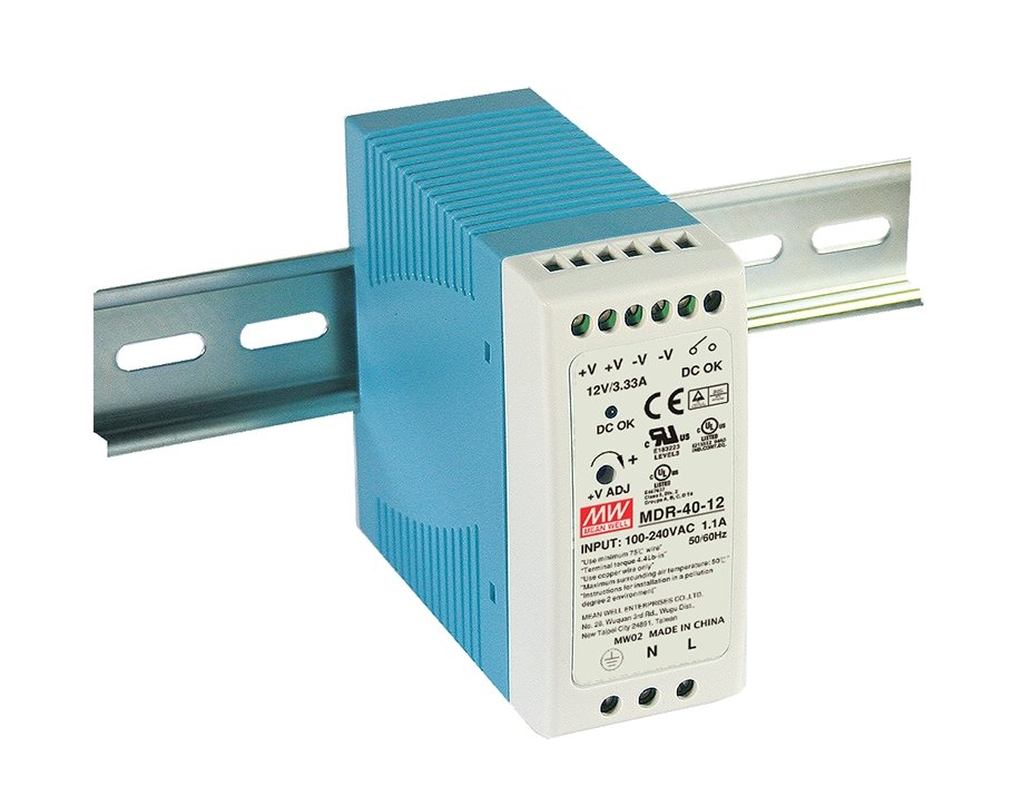 MeanWell, Hutschienennetzteil, 12 V, 40 W.