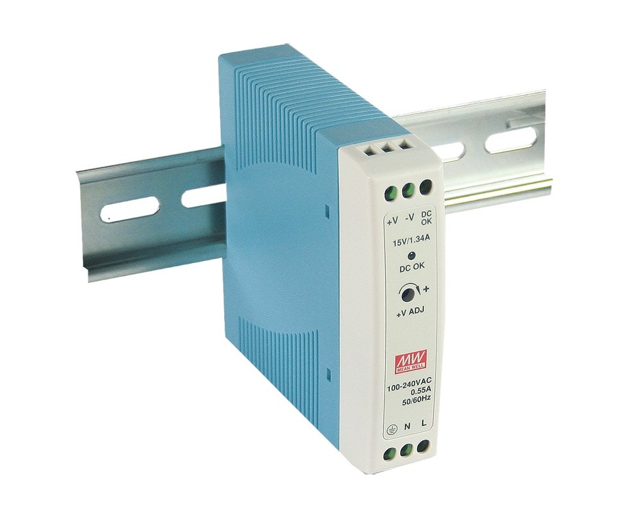 MeanWell, Hutschienennetzteil, 5 V, 20 W.