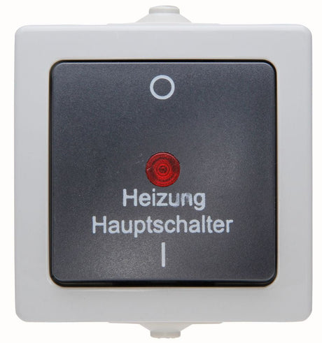 NAUTIC, Heizungsnotschalter, AP, grau.