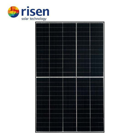 Photovoltaik-Solarmodul, 410W, 1754x1096x30mm, schwarzer Rahmen.