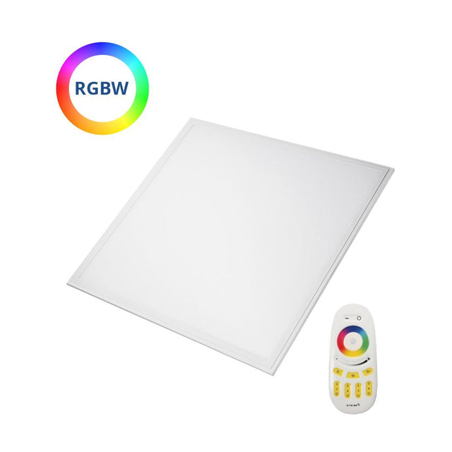 RGBW-LED-Panel, 62x62x3 cm, inkl. Fernbedienung, Multicolor.