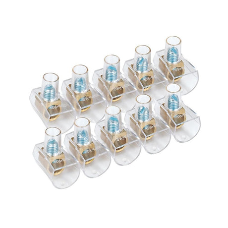 Schraubverbinder, 2 Stk., Ø 6 mm, 5-polig, transparent.