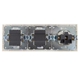 Schutzkontakt-Steckdose mit 2 x Aus- Wechselschalter, 16 A, 250 V, weiß.