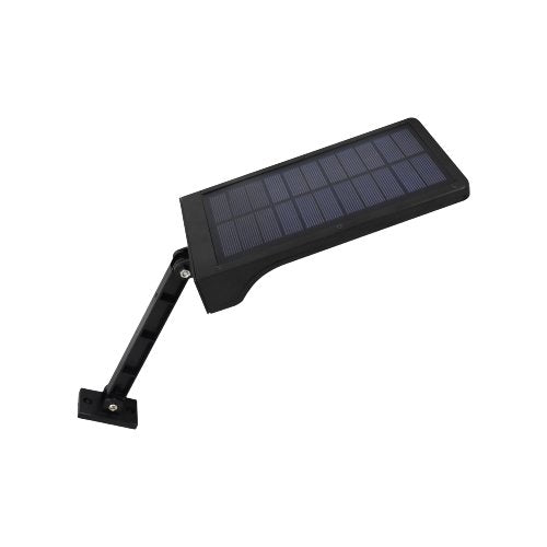 Solar-Wandleuchte mit PIR-Sensor, 8 Stunden Lichtzeit, IP44-geschützt und in kaltweiß.
