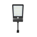 Solar-Wandleuchte mit PIR-Sensor, 8 Stunden Lichtzeit, IP44-geschützt und in kaltweiß.