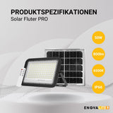 Solarstrahler PRO, LED-Fluter, Solar mit Akku, 6 W PV, 800 lm, 6500K, IP65, Aludruckguss.