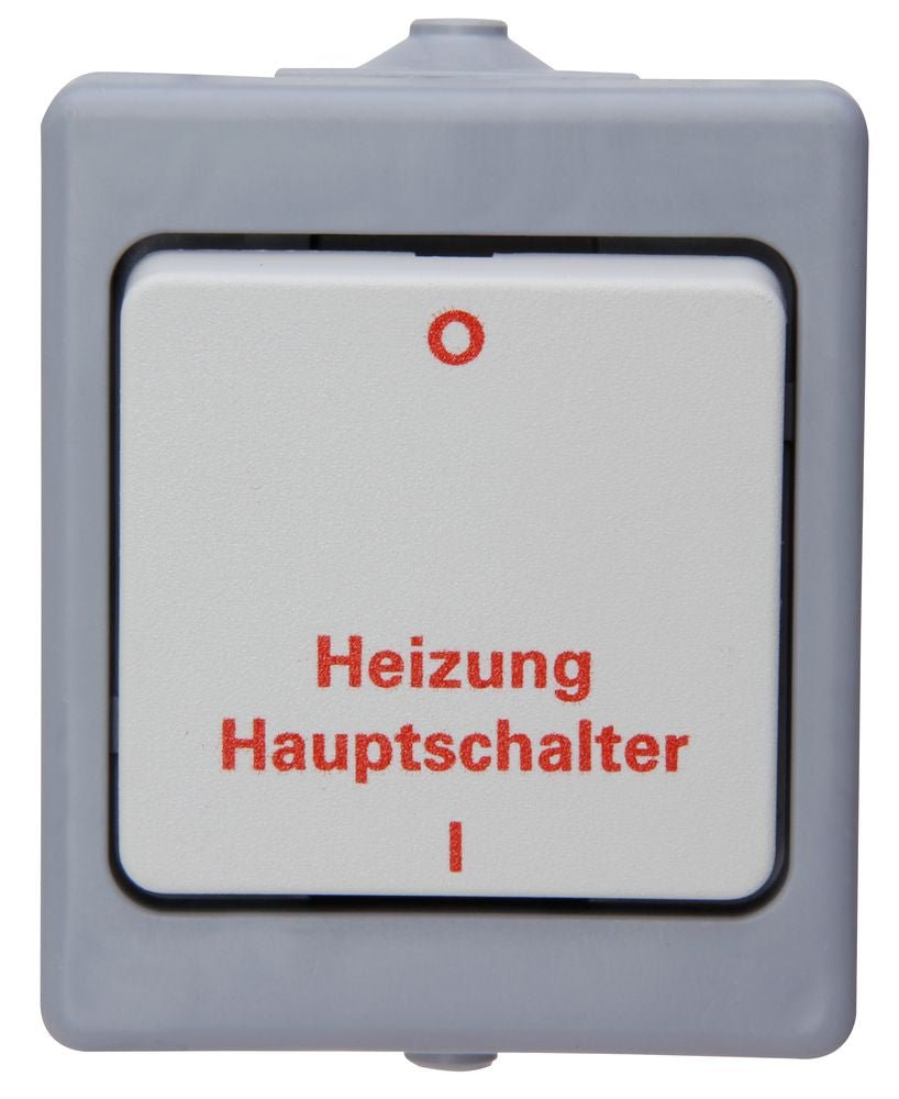 STANDARD, Heizungsnotschalter, AP, grau.