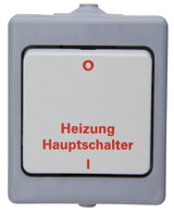 STANDARD, Heizungsnotschalter, AP, grau.