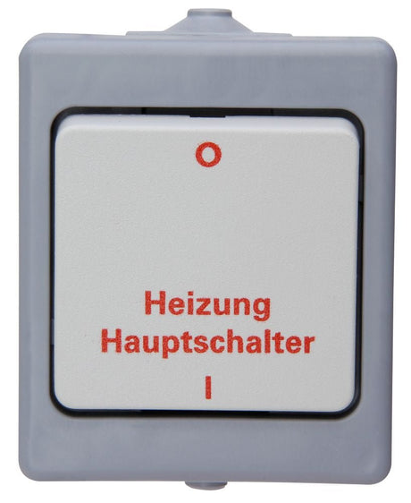 STANDARD, Heizungsnotschalter, AP, grau.