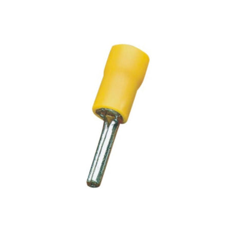 Stiftkabelschuhe, isoliert, 15 Stk., PTV 5,5-13 mm, 25,5 x 6,7 x 6,7 mm, gelb.
