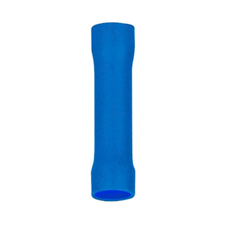 Stoß-/Schrumpfverbinder, isoliert, 20 Stk., 2 mm², 26 x 2,3 x 2,3 mm, blau.