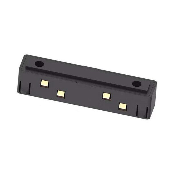 Verbinder für LED-Aufbau-Schienensystem, M20/M35, gerade, schwarz.