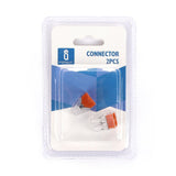 Verbindungsklemmen CMK-104, 4-polig, 2 Stk., transparent-orange.
