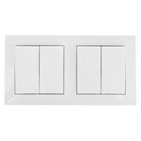 Wechselschalterkombination 2 x Zweifachwippe, 10 A, 250 V, weiß.